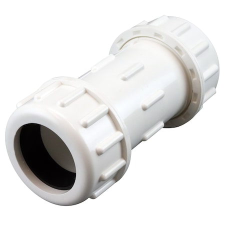Apollo 1-1/2 in. x 1-1/2 in. PVC Compression Coupling PVCCOMP112